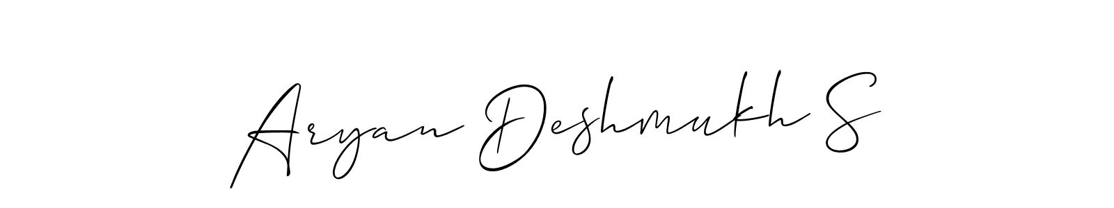 It looks lik you need a new signature style for name Aryan Deshmukh S. Design unique handwritten (Allison_Script) signature with our free signature maker in just a few clicks. Aryan Deshmukh S signature style 2 images and pictures png
