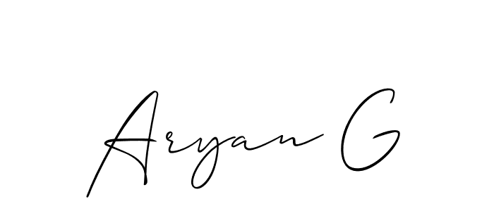 Once you've used our free online signature maker to create your best signature Allison_Script style, it's time to enjoy all of the benefits that Aryan G name signing documents. Aryan G signature style 2 images and pictures png