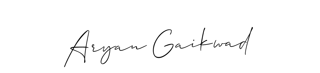 Allison_Script is a professional signature style that is perfect for those who want to add a touch of class to their signature. It is also a great choice for those who want to make their signature more unique. Get Aryan Gaikwad name to fancy signature for free. Aryan Gaikwad signature style 2 images and pictures png