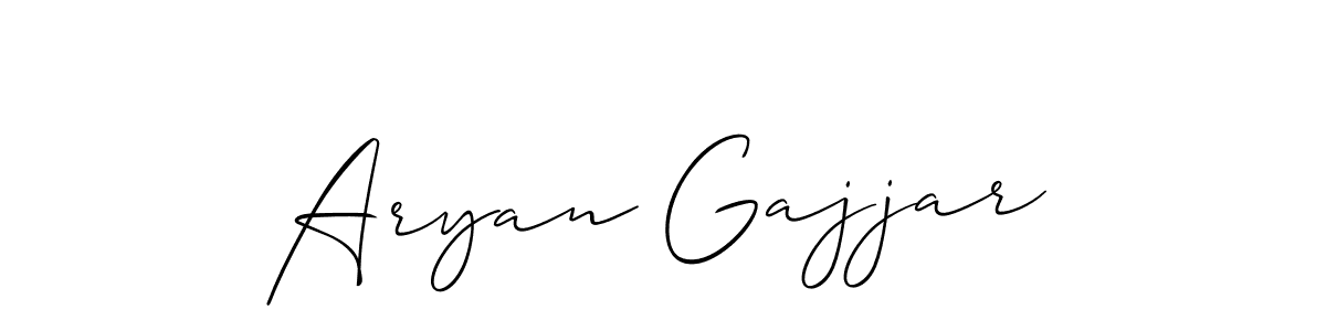 Create a beautiful signature design for name Aryan Gajjar. With this signature (Allison_Script) fonts, you can make a handwritten signature for free. Aryan Gajjar signature style 2 images and pictures png