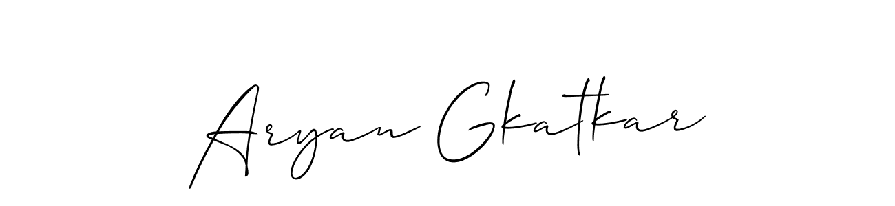 Design your own signature with our free online signature maker. With this signature software, you can create a handwritten (Allison_Script) signature for name Aryan Gkatkar. Aryan Gkatkar signature style 2 images and pictures png
