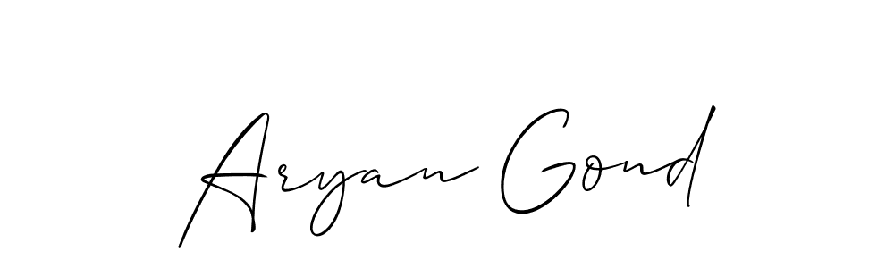 Once you've used our free online signature maker to create your best signature Allison_Script style, it's time to enjoy all of the benefits that Aryan Gond name signing documents. Aryan Gond signature style 2 images and pictures png