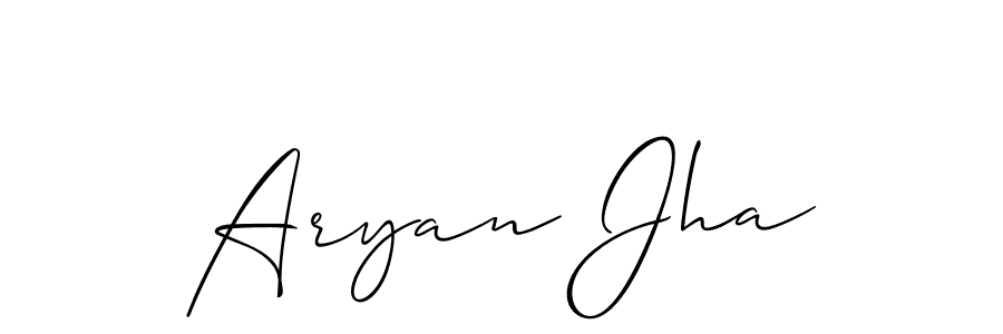 How to make Aryan Jha signature? Allison_Script is a professional autograph style. Create handwritten signature for Aryan Jha name. Aryan Jha signature style 2 images and pictures png