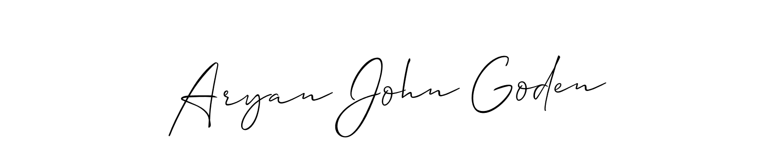 Also we have Aryan John Goden name is the best signature style. Create professional handwritten signature collection using Allison_Script autograph style. Aryan John Goden signature style 2 images and pictures png