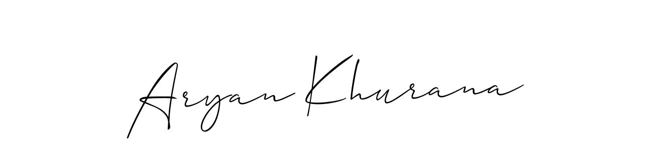 Design your own signature with our free online signature maker. With this signature software, you can create a handwritten (Allison_Script) signature for name Aryan Khurana. Aryan Khurana signature style 2 images and pictures png