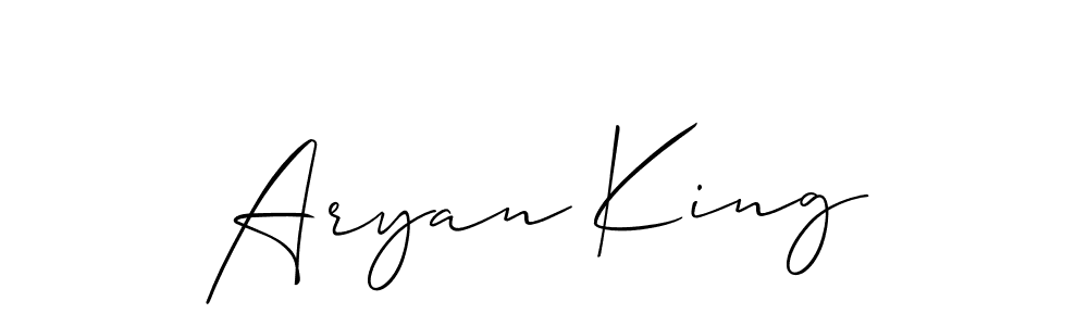 Aryan King stylish signature style. Best Handwritten Sign (Allison_Script) for my name. Handwritten Signature Collection Ideas for my name Aryan King. Aryan King signature style 2 images and pictures png