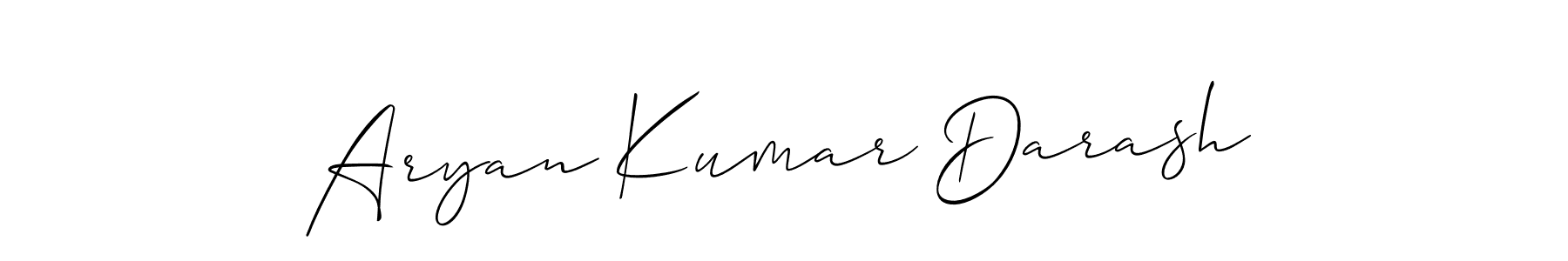 Make a beautiful signature design for name Aryan Kumar Darash. With this signature (Allison_Script) style, you can create a handwritten signature for free. Aryan Kumar Darash signature style 2 images and pictures png