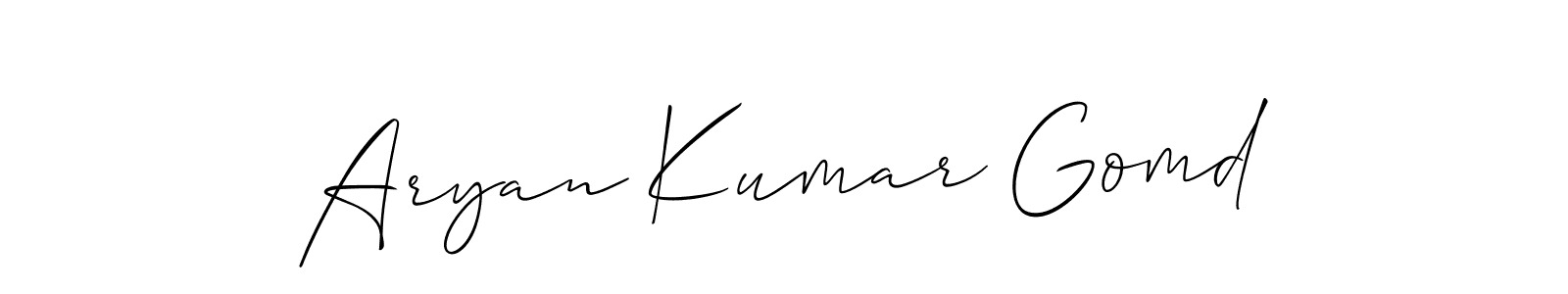 This is the best signature style for the Aryan Kumar Gomd name. Also you like these signature font (Allison_Script). Mix name signature. Aryan Kumar Gomd signature style 2 images and pictures png