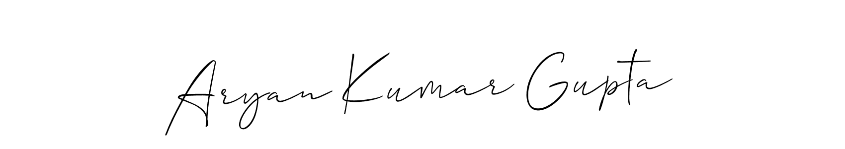 Also You can easily find your signature by using the search form. We will create Aryan Kumar Gupta name handwritten signature images for you free of cost using Allison_Script sign style. Aryan Kumar Gupta signature style 2 images and pictures png