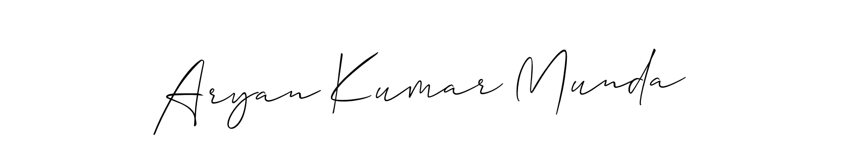 It looks lik you need a new signature style for name Aryan Kumar Munda. Design unique handwritten (Allison_Script) signature with our free signature maker in just a few clicks. Aryan Kumar Munda signature style 2 images and pictures png