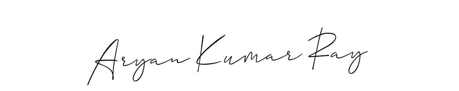 You should practise on your own different ways (Allison_Script) to write your name (Aryan Kumar Ray) in signature. don't let someone else do it for you. Aryan Kumar Ray signature style 2 images and pictures png