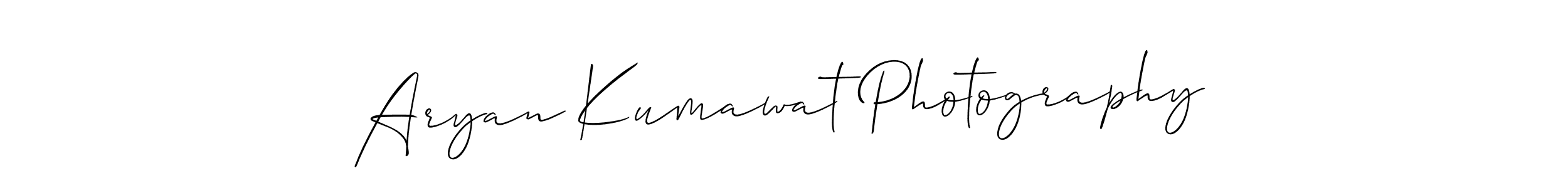 You should practise on your own different ways (Allison_Script) to write your name (Aryan Kumawat Photography) in signature. don't let someone else do it for you. Aryan Kumawat Photography signature style 2 images and pictures png