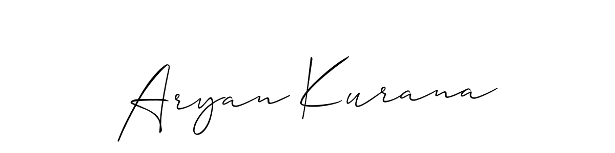 Also we have Aryan Kurana name is the best signature style. Create professional handwritten signature collection using Allison_Script autograph style. Aryan Kurana signature style 2 images and pictures png