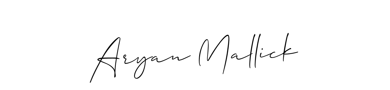 Aryan Mallick stylish signature style. Best Handwritten Sign (Allison_Script) for my name. Handwritten Signature Collection Ideas for my name Aryan Mallick. Aryan Mallick signature style 2 images and pictures png