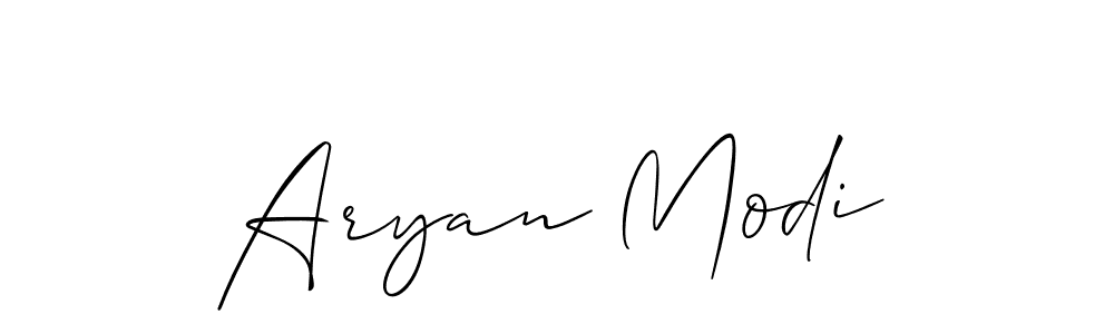 Design your own signature with our free online signature maker. With this signature software, you can create a handwritten (Allison_Script) signature for name Aryan Modi. Aryan Modi signature style 2 images and pictures png