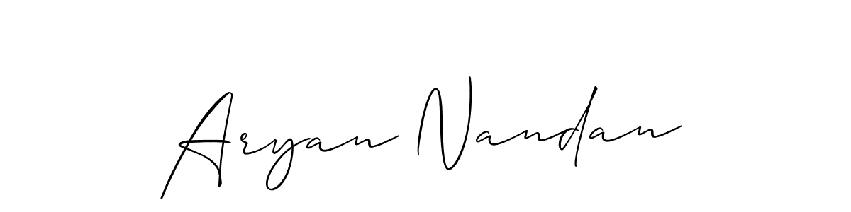 Similarly Allison_Script is the best handwritten signature design. Signature creator online .You can use it as an online autograph creator for name Aryan Nandan. Aryan Nandan signature style 2 images and pictures png