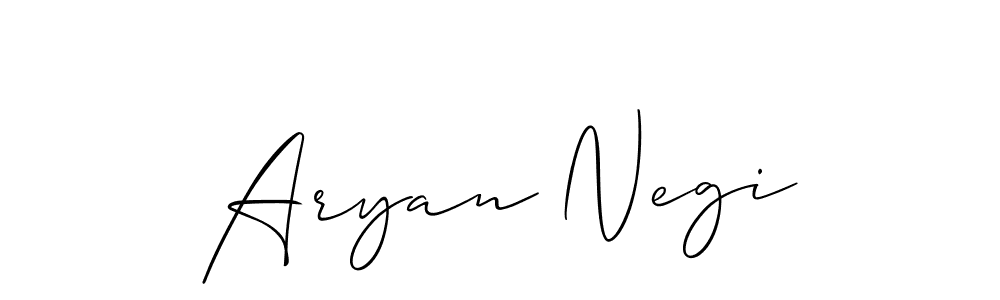 It looks lik you need a new signature style for name Aryan Negi. Design unique handwritten (Allison_Script) signature with our free signature maker in just a few clicks. Aryan Negi signature style 2 images and pictures png