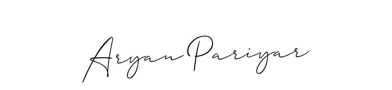 Create a beautiful signature design for name Aryan Pariyar. With this signature (Allison_Script) fonts, you can make a handwritten signature for free. Aryan Pariyar signature style 2 images and pictures png