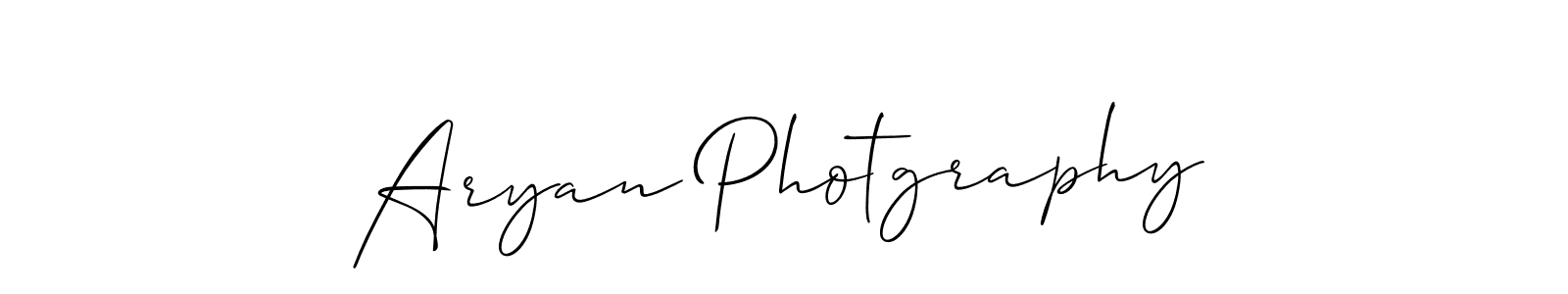 Aryan Photgraphy stylish signature style. Best Handwritten Sign (Allison_Script) for my name. Handwritten Signature Collection Ideas for my name Aryan Photgraphy. Aryan Photgraphy signature style 2 images and pictures png