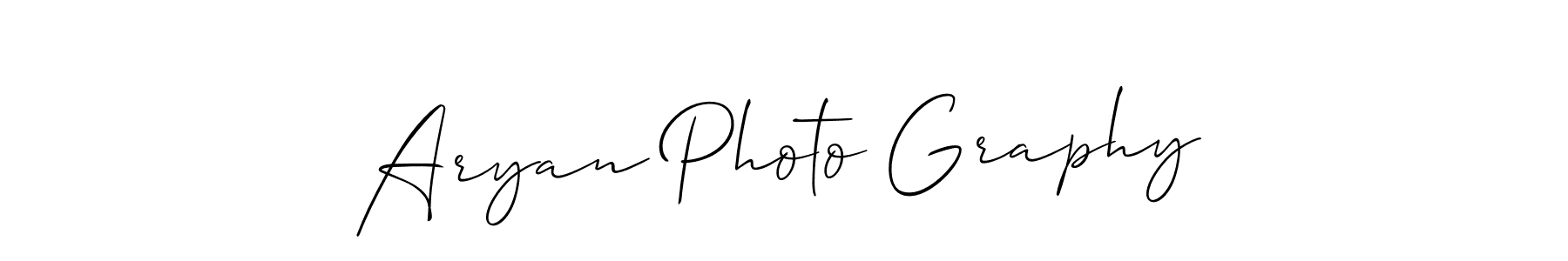 It looks lik you need a new signature style for name Aryan Photo Graphy. Design unique handwritten (Allison_Script) signature with our free signature maker in just a few clicks. Aryan Photo Graphy signature style 2 images and pictures png