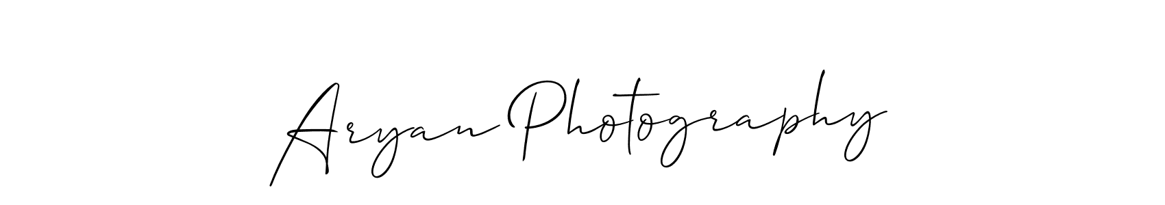 You should practise on your own different ways (Allison_Script) to write your name (Aryan Photography) in signature. don't let someone else do it for you. Aryan Photography signature style 2 images and pictures png