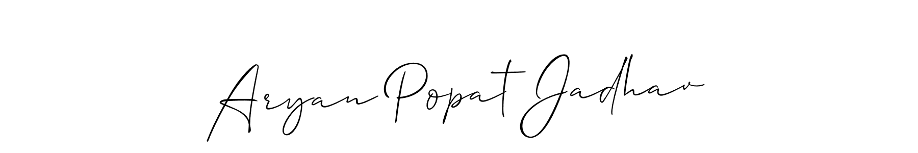 It looks lik you need a new signature style for name Aryan Popat Jadhav. Design unique handwritten (Allison_Script) signature with our free signature maker in just a few clicks. Aryan Popat Jadhav signature style 2 images and pictures png