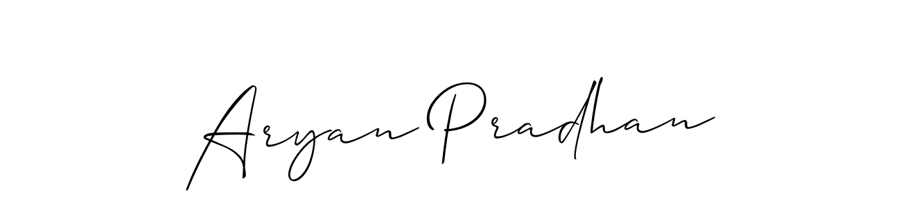 if you are searching for the best signature style for your name Aryan Pradhan. so please give up your signature search. here we have designed multiple signature styles  using Allison_Script. Aryan Pradhan signature style 2 images and pictures png