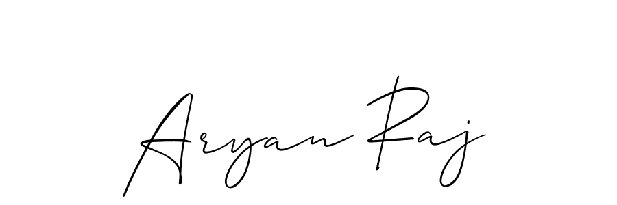 How to make Aryan Raj signature? Allison_Script is a professional autograph style. Create handwritten signature for Aryan Raj name. Aryan Raj signature style 2 images and pictures png