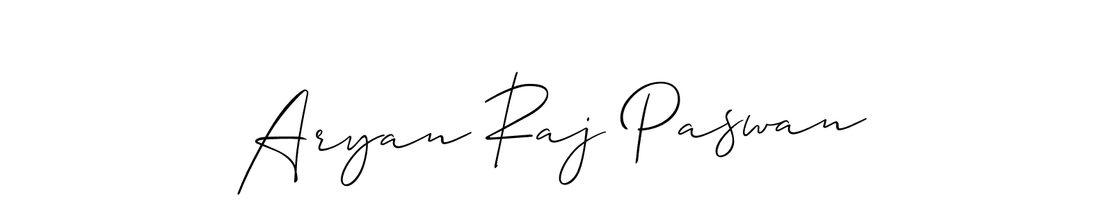 Create a beautiful signature design for name Aryan Raj Paswan. With this signature (Allison_Script) fonts, you can make a handwritten signature for free. Aryan Raj Paswan signature style 2 images and pictures png