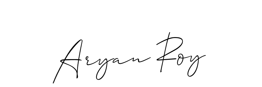 The best way (Allison_Script) to make a short signature is to pick only two or three words in your name. The name Aryan Roy include a total of six letters. For converting this name. Aryan Roy signature style 2 images and pictures png