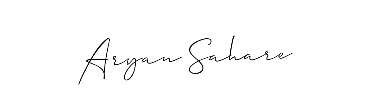 Also we have Aryan Sahare name is the best signature style. Create professional handwritten signature collection using Allison_Script autograph style. Aryan Sahare signature style 2 images and pictures png
