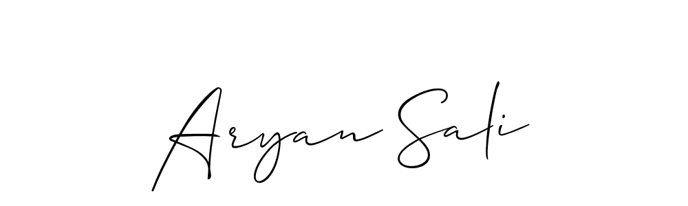 Also You can easily find your signature by using the search form. We will create Aryan Sali name handwritten signature images for you free of cost using Allison_Script sign style. Aryan Sali signature style 2 images and pictures png