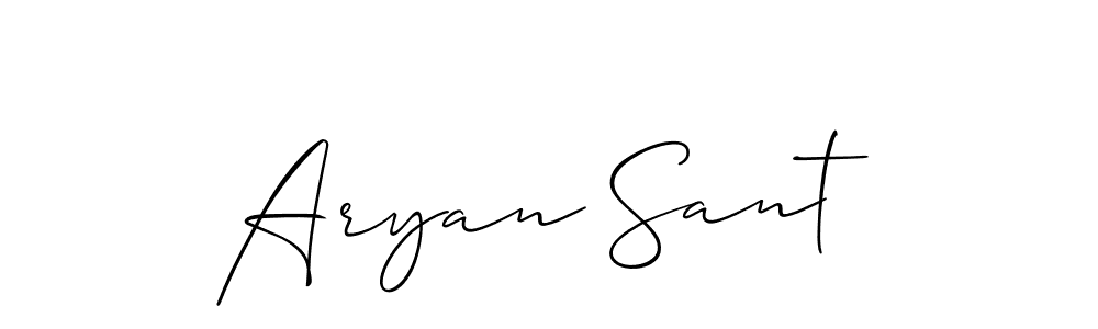 Also You can easily find your signature by using the search form. We will create Aryan Sant name handwritten signature images for you free of cost using Allison_Script sign style. Aryan Sant signature style 2 images and pictures png