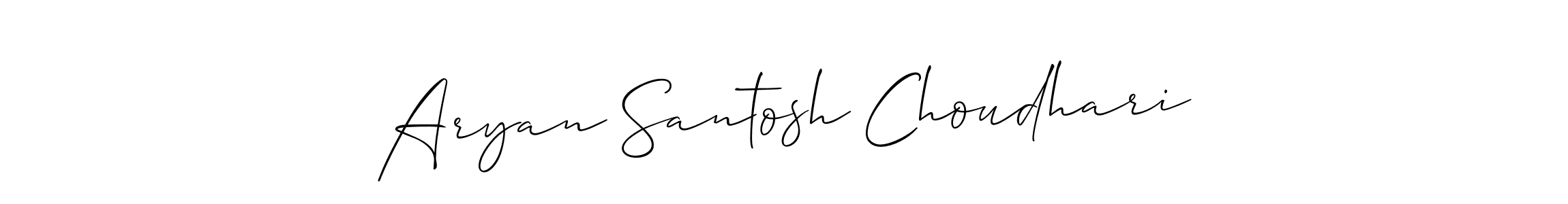 The best way (Allison_Script) to make a short signature is to pick only two or three words in your name. The name Aryan Santosh Choudhari include a total of six letters. For converting this name. Aryan Santosh Choudhari signature style 2 images and pictures png
