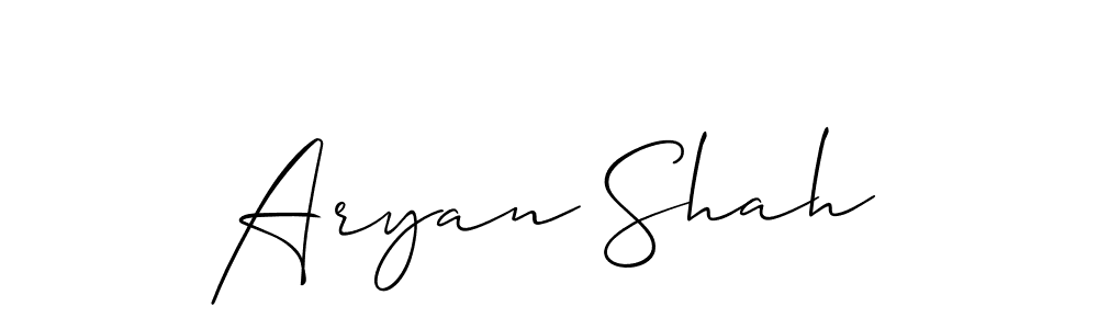 Design your own signature with our free online signature maker. With this signature software, you can create a handwritten (Allison_Script) signature for name Aryan Shah. Aryan Shah signature style 2 images and pictures png