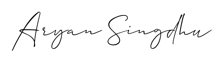 Make a beautiful signature design for name Aryan Singdhu. Use this online signature maker to create a handwritten signature for free. Aryan Singdhu signature style 2 images and pictures png