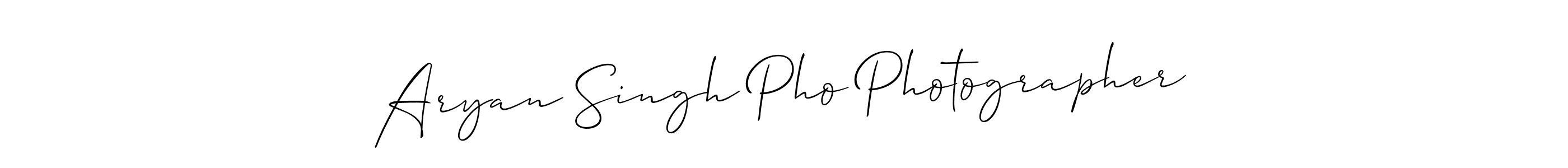 How to make Aryan Singh Pho Photographer name signature. Use Allison_Script style for creating short signs online. This is the latest handwritten sign. Aryan Singh Pho Photographer signature style 2 images and pictures png