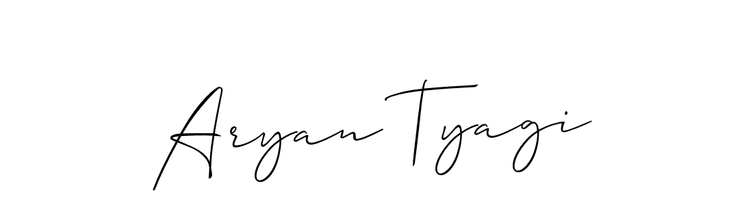 How to make Aryan Tyagi name signature. Use Allison_Script style for creating short signs online. This is the latest handwritten sign. Aryan Tyagi signature style 2 images and pictures png