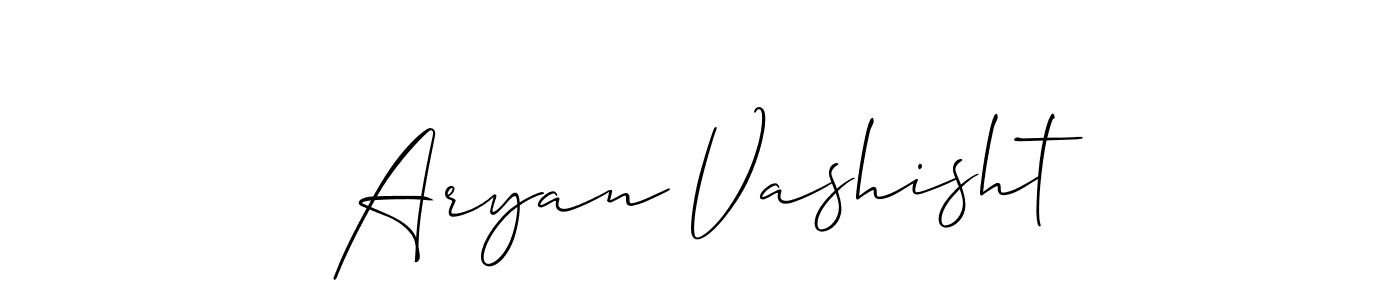 It looks lik you need a new signature style for name Aryan Vashisht. Design unique handwritten (Allison_Script) signature with our free signature maker in just a few clicks. Aryan Vashisht signature style 2 images and pictures png