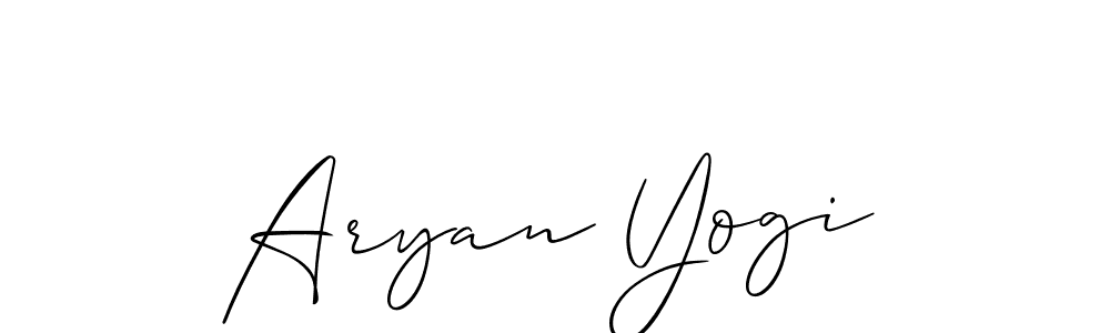 It looks lik you need a new signature style for name Aryan Yogi. Design unique handwritten (Allison_Script) signature with our free signature maker in just a few clicks. Aryan Yogi signature style 2 images and pictures png
