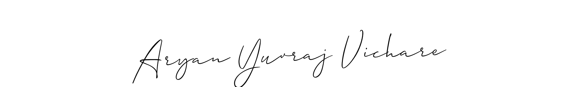 How to make Aryan Yuvraj Vichare signature? Allison_Script is a professional autograph style. Create handwritten signature for Aryan Yuvraj Vichare name. Aryan Yuvraj Vichare signature style 2 images and pictures png