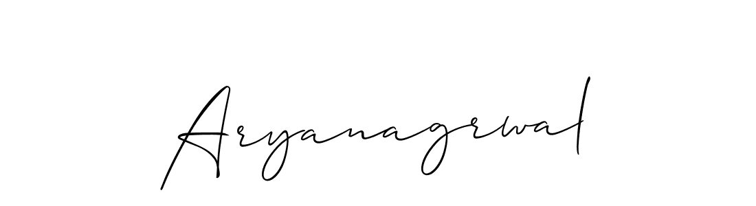 Also we have Aryanagrwal name is the best signature style. Create professional handwritten signature collection using Allison_Script autograph style. Aryanagrwal signature style 2 images and pictures png