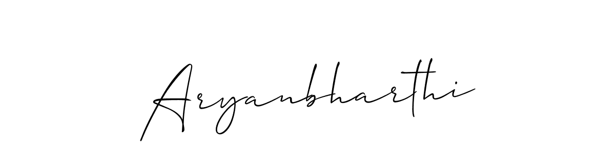 Design your own signature with our free online signature maker. With this signature software, you can create a handwritten (Allison_Script) signature for name Aryanbharthi. Aryanbharthi signature style 2 images and pictures png