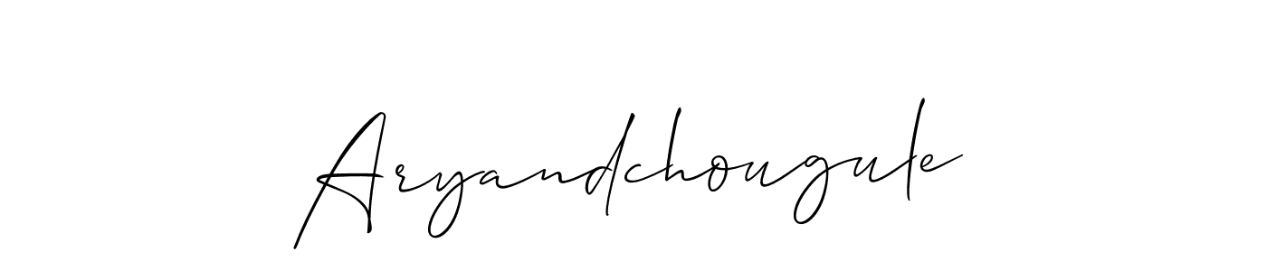 Make a beautiful signature design for name Aryandchougule. With this signature (Allison_Script) style, you can create a handwritten signature for free. Aryandchougule signature style 2 images and pictures png