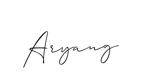 Allison_Script is a professional signature style that is perfect for those who want to add a touch of class to their signature. It is also a great choice for those who want to make their signature more unique. Get Aryang name to fancy signature for free. Aryang signature style 2 images and pictures png