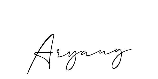 You should practise on your own different ways (Allison_Script) to write your name (Aryang) in signature. don't let someone else do it for you. Aryang signature style 2 images and pictures png