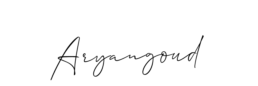 if you are searching for the best signature style for your name Aryangoud. so please give up your signature search. here we have designed multiple signature styles  using Allison_Script. Aryangoud signature style 2 images and pictures png