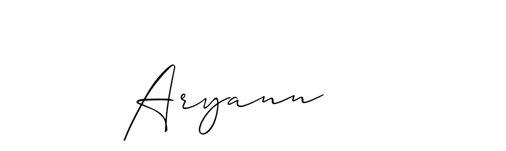 Use a signature maker to create a handwritten signature online. With this signature software, you can design (Allison_Script) your own signature for name Aryann    . Aryann     signature style 2 images and pictures png