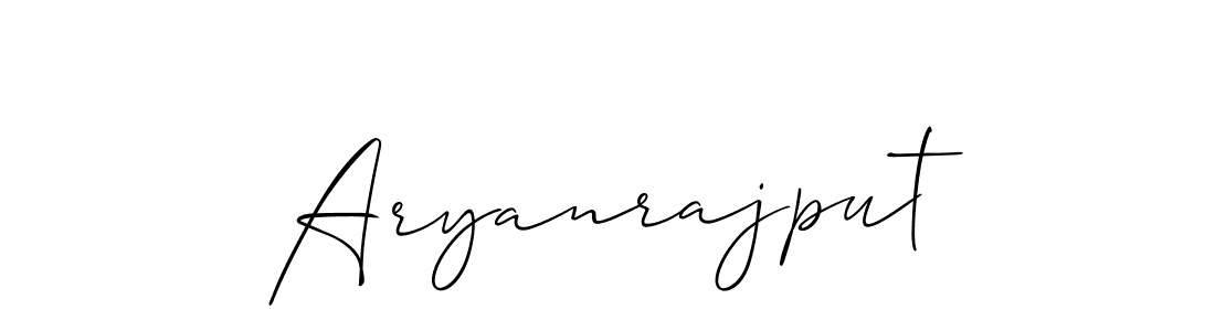 Use a signature maker to create a handwritten signature online. With this signature software, you can design (Allison_Script) your own signature for name Aryanrajput. Aryanrajput signature style 2 images and pictures png