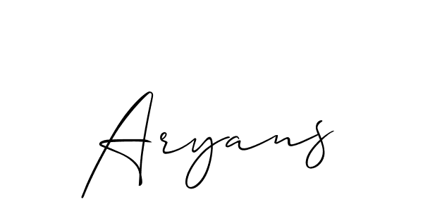 How to make Aryans name signature. Use Allison_Script style for creating short signs online. This is the latest handwritten sign. Aryans signature style 2 images and pictures png